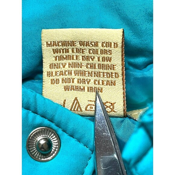 Shayanne Womens Puffer Vest size 8-10 Pockets Western Cowgirl Turquoise NWT - Picture 9 of 13